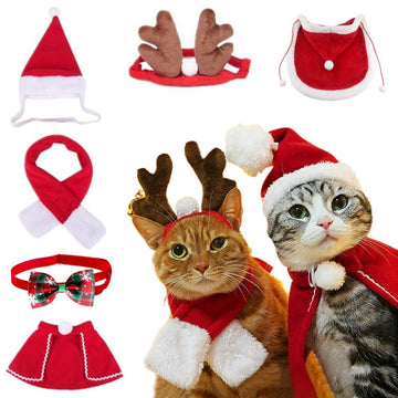 Christmas Pet Scarf Hat Cloak Pet Costume